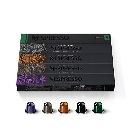 NESPRESSO ORIGINAL, Auswahl an Espresso Kaffees, mittlere bis dunklere Röstungen, 50 Kaffeekapseln