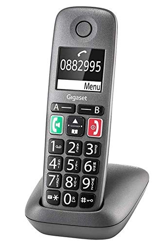 Gigaset Easy - DECT-Telefon schnurlos für Router - Fritzbox, Speedport kompatibel - hörgerätekompatibel, anthrazit-grau
