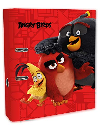 Angry Birds Ordner DIN A4 Red, Chuck & Bomb Schulordner 8 cm breit Aktenordner Schule 65ro16069