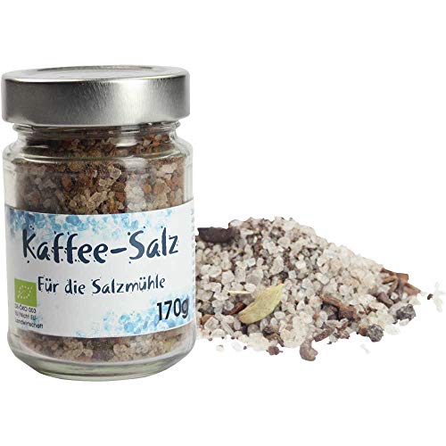 Salz Kaffee-Salz in Nachfüllglas Vegan hausgemacht BARRIQUE-Feine Manufaktur Deutschland 170g-Glas