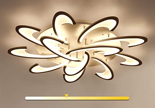 Eurotondisplay 2127-12W LED Deckenleuchte mit Fernbedienung Lichtfarbe/Helligkeit einstellbar Acryl-Schirm weiß lackierte Metallrahmen (2127-12)