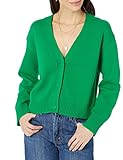 Amazon Essentials Damen Kurzer Cardigan mit V-Ausschnitt in lockerer Passform, Grün, M