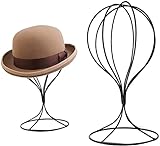 A-szcxtop Stabiler Hutständer aus Metall, freistehend, Drahtball, für Hut, Mütze, Perücke, zur Aufbewahrung und Präsentation, Dekoration, schwarz, Style 2, Style 2