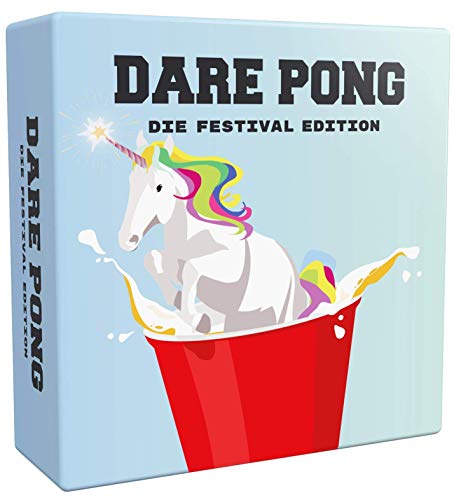 Dare Pong® - Beer Pong trifft auf Wahrheit oder Pflicht. Die Festival Edition 2022 ! Ideal für Festivals, Sommer- & Gartenpartys, Camping, Geburtstage oder als Geschenk für Festival-Fans