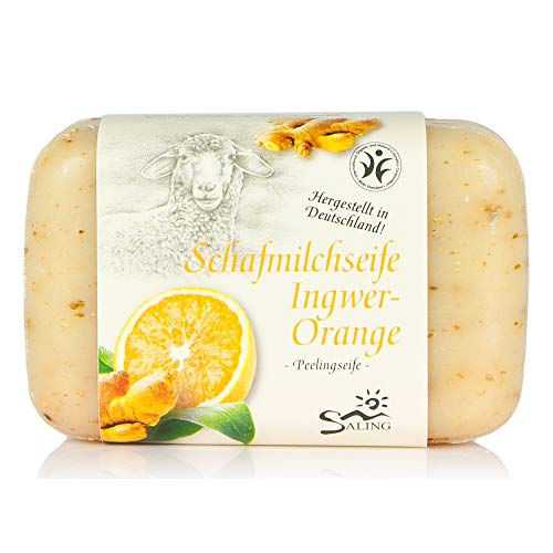 Saling - Ingwer Orange Schafmilch Peelingseife, 100 g