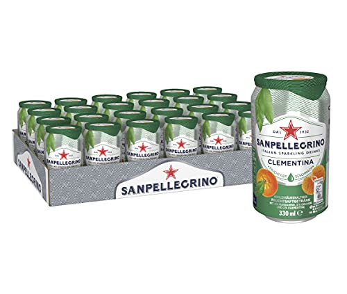 Sanpellegrino | Mandarinen Limonade | Clementina | Ideal für unterwegs | 24er Pack (24 x 0,33l) Einweg Dosen
