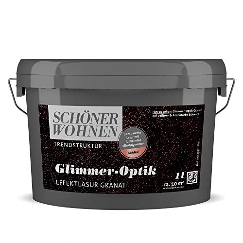Glimmer-Optik Effektlasur Schöner Wohnen Granat 1 l