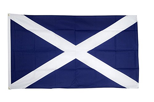 Flaggenfritze Fahne/Flagge Schottland Schottische Flagge hissfertig mit Ösen 90 x 150 cm + gratis Sticker