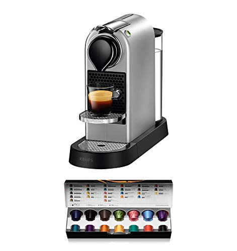 Krups Nespresso XN740B Kapselmaschine New CitiZ, Thermoblock-Heizsystem, 1 L Wasserbehälter, 19 bar, silber
