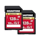Gigastone Kamera Plus 128GB SDXC Speicherkarte 2er-Pack bis zu 100 MB/s für Digitalkameras Canon Sony Nikon Olympus, 4K UHD Videoaufnahmen UHS-I U3 V30 Klasse 10, mit 2 Mini-Hülle