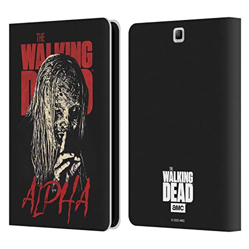 Head Case Designs Offiziell Zugelassen AMC The Walking Dead Alpha Staffel 10 Darsteller Portraits Leder Brieftaschen Handyhülle Hülle Huelle kompatibel mit Samsung Galaxy Tab A 9.7