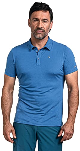 Schöffel Herren Polo Shirt Vilan M, geruchshemmendes Funktionsshirt aus nachhaltigem Material, schnelltrocknendes Wandershirt mit stylishem Polo Schnitt