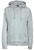 SUMG Kapuzenpullover Hoodie Kapuzen-Sweatshirt 'Basic Hooded Pullover' (L, Grau Meliert)