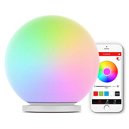 MiPow Playbulb Sphere (app-gesteuerte RGB LED-Leuchtkugel, Lampe, Stimmungslicht, Farbwechsel, Farbeeffekte, SmartHome) für Android & Apple aus Opalglas