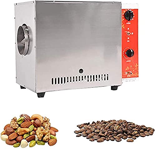 4000G Kaffeeröster Maschine Elektrischer Bohnenröster Edelstahl Kaffeebohnen Röstmaschine Timing Temperatur einstellbar für Kaffee, Kastanie, Erdnüsse, Getreide, Backen 220V