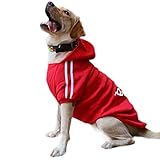 Eastlion Hunde Warm Hoodies Mantel Kleidung Pullover Haustier Welpen T-Shirt Rot 7XL