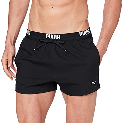 PUMA Herren Puma Korte zwemshorts met logo voor heren Badehose, Schwarz, L EU