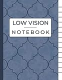 Low Vision Notebook: Extra Wide Ruled Notebook for Seniors, Students, and the Visually Impaired, 110 pages