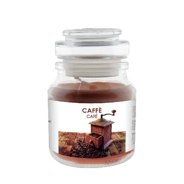 CamOMILLA - Duftkerze, Kerze im Giara, 130 g, Kollektion Made in Italy, Brenndauer bis zu 30 Stunden (Kaffee)