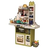 Kinderküche mit 63 TLG. Zubehör, Spülbecken, Kinderherd, Licht, Sound, Spielzeugküche - Die Spielküche Jenny in Grün ist perfekt für Kids ab 3 Jahren