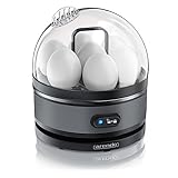 Arendo Sevencook Eierkocher 400 W – Edelstahl Design - 1-7 Eier - Egg Cooker - EIN/AUS-Schalter – 3 Härtegrade wählbar - Warmhaltefunktion - Signalton - BPA-frei | cool grey