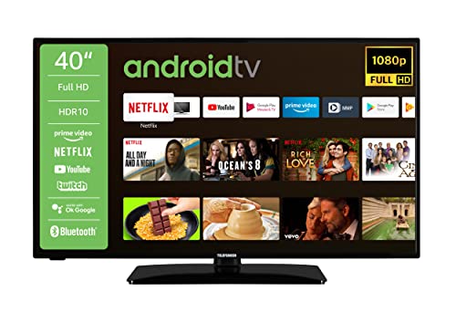 TELEFUNKEN D40F550X2CW 40 Zoll Fernseher/Android TV (Full HD, Triple-Tuner, Smart TV, Bluetooth), Schwarz