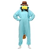 Erwachsene Unisex Pyjamas Kostüm Jumpsuit Tier Schlafanzug Fasching Cosplay Karneval, Tly117blue, L(170cm-178cm)