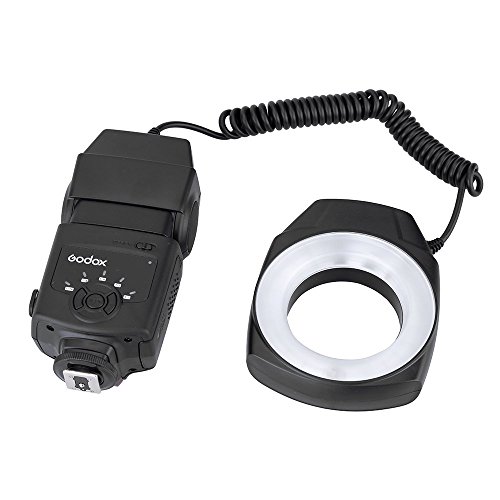 Godox ML-150 Makro-Ring Blitzlicht GN10 mit 6 Objektiv Adapter Ringe für Canon Nikon Pentax Olympus DSLR-Kameras mit NAMVO Diffusor
