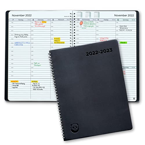 Terminplaner 2022 2023 von SmartPanda - Wochenplaner A4 – Softcover Tagebuch, 30 Minuten-Intervalle – Juli 2022 - August 2023 - auf Deutsch