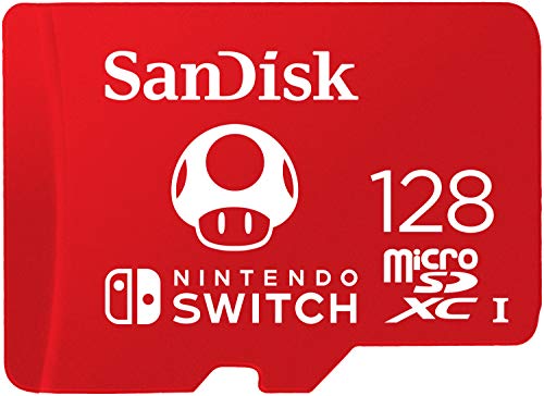 SanDisk microSDXC UHS-I Speicherkarte für Nintendo Switch 128 GB (V30, U3, C10, A1, 100 MB/s Übertragung, mehr Platz für Spiele),(1er Pack)