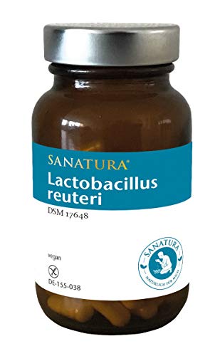 Sanatura Lactobacillus reuteri – 60 Kapseln – Milchsäurebakterien inaktiviert – wohltuend für den Magen – 20 Mrd pro Tagesdosis – vegan