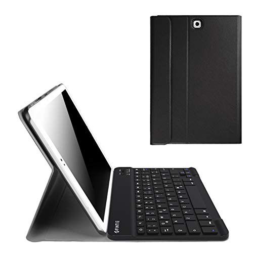 Fintie Tastatur Hülle kompatibel mit Samsung Galaxy Tab S2 9.7 T810N / T815N / T813N / T819N (9,7 Zoll) Tablet - Ultradünn Schutzhülle mit magnetisch abnehmbar drahtloser Bluetooth Tastatur, Schwarz
