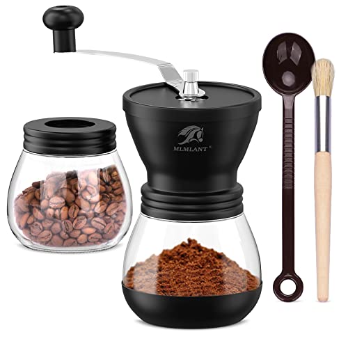 MLMLANT Manuelle Kaffeemühle, Premium Keramik Hand Kaffeemühlen, Tragbare mahlwerk für Büro und Zuhause
