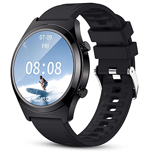 Smartwatch für Herren, Fitness Tracker Uhr 1,69 Zoll Touchscreen Armbanduhr, IP68 Wasserdicht Smart Watch mit Pulsuhr Schlafmonitor & 24 Sportmodi, Schrittzähler Stoppuhr mit Anruf- und SMS-Funktionen
