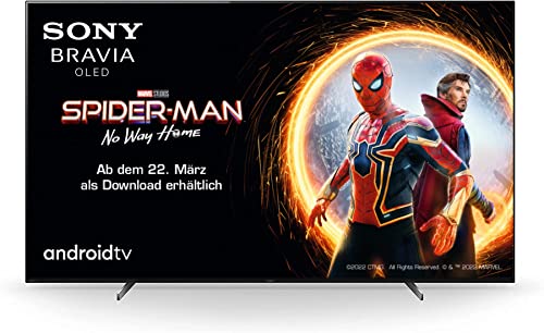 Sony KE-65A8/P Bravia 164 cm (65 Zoll) Fernseher (Android TV, OLED, 4K Ultra HD (UHD), High Dynamic Range (HDR), Smart TV, Sprachfernbedienung, 2021 Modell) Schwarz [Exklusiv bei Amazon]