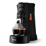 Philips Domestic Appliances Senseo Select ECO CSA240/20 Kaffeepadmaschine - Kaffeestärkewahl Plus Memo-Funktion aus recyceltem Plastik, 1450 W, 0.9 Liter, 31 x 15.5 x 31 cm, schwarz/gesprenkelt