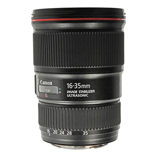 Canon 9518B005AA Zoomobjektiv EF 16-35mm F4L IS USM Ultraweitwinkel für EOS (77mm Filtergewinde, Bildstabilisator), schwarz