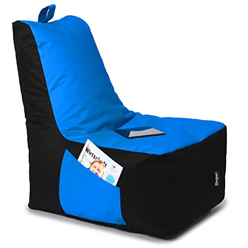 BubiBag Sitzsack für Kinder und Erwachsene, Gaming Sitzsäcke mit Füllung für das Kinderzimmer, Zockersessel für groß und klein | XXL ChillBag, Königsblau