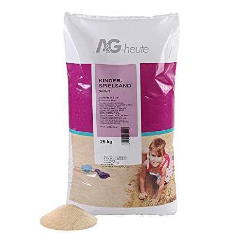 A&G-heute 25kg Spielsand Quarzsand für Kinder Sandkasten Dekosand geprüft gesiebt beige Neue top Qualität