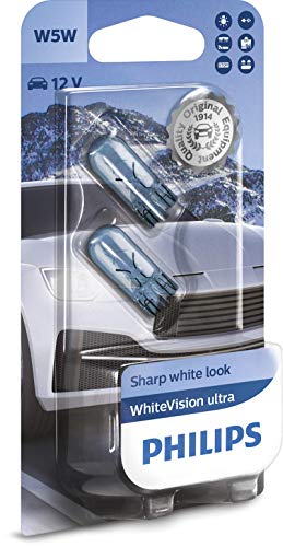 Philips WhiteVision ultra W5W Signallampe, Doppelblister, 35484330, Double blister