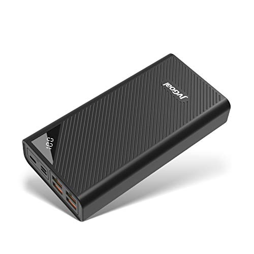 JVGoal 30000mAh Powerbank Tragbares Externe Handyakkus Riesige Kapazität Hochgeschwindigkeit 4 USB-Anschlüsse Externer Akku mit LCD-Digitalanzeige Kompatibel mit Smartphone, Tablets und mehr