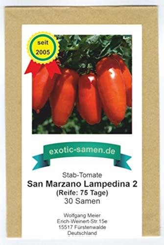Tomate - rote Flaschentomate - San Marzano Lampadina 2 - alte Sorte - 30 Samen