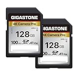 Gigastone 4K Kamera Pro 128GB SDXC Speicherkarte 2er-Pack mit bis zu 100 MB/Sek. für Digitalkameras Canon Sony Nikon Olympus, 4K UHD Videoaufnahmen UHS-I U3 V30 Klasse 10