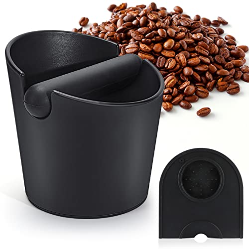 2PCS Espresso Abklopfbehälter für Siebträger und Kaffee Tamper Matte Silikon, Knock Box Espresso Abschlagbox, Tamping Matte Anti-Rutsch (Barista Zubehör)
