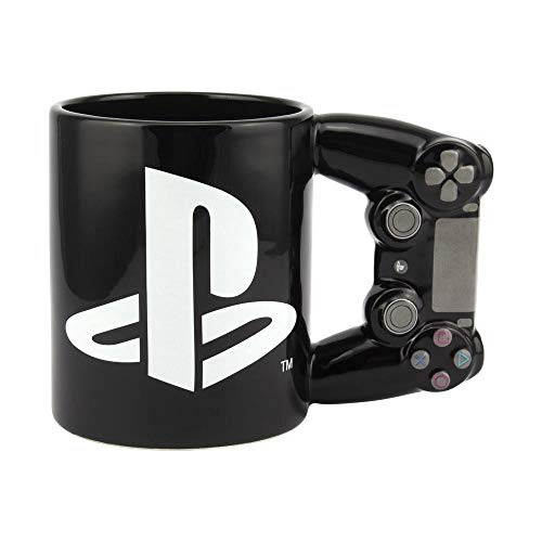 Paladone Playstation 4. Generation Controller Tasse – Keramik Kaffeetasse für Gamer, Schwarz, 1 Stück (1er Pack)