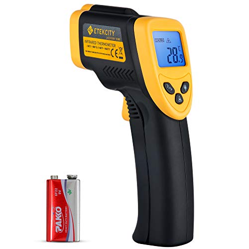 Etekcity Digital Laser Infrarot Thermometer -50 bis +550°C, IR Pyrometer berührungslos Temperaturmessgerät Temperaturmesser, LCD Beleuchtung (Nicht für Menschen)