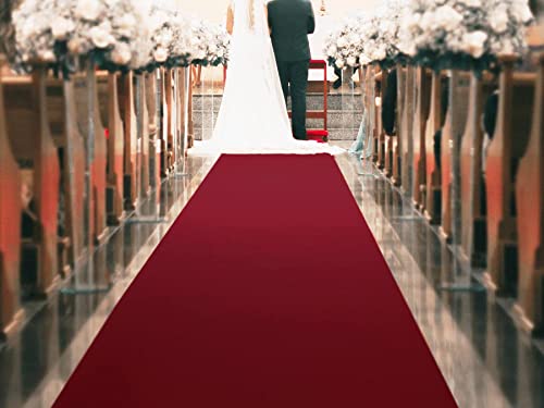 Primaflor - Ideen in Textil Hochzeits-Läufer Event-Teppich Podium - Burgund Wein-Rot, 1,00m x 23,00m, Deko für Zeremonie, Gangläufer, Hochzeitsdekoration