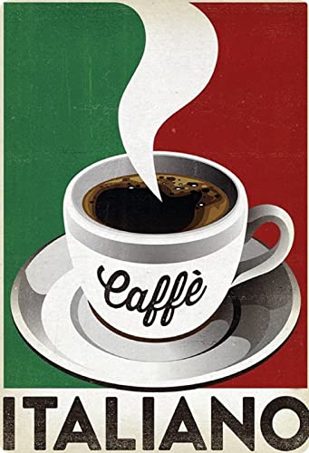Blechschild 20x30cm gewölbt Espresso Kaffee Cafe Bar Italien Coffee Italiano Deko Geschenk Schild