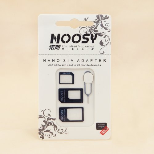3in1 Noosy Nano Mikro Standard SIM Karten Adapter Für Iphone 4 4S 5 Samsung Galaxy
