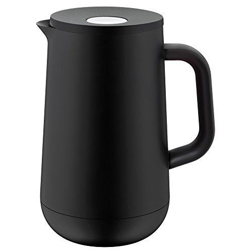 WMF Impulse Thermoskanne 1l, Isolierkanne für Tee oder Kaffee, Druckverschluss, hält Getränke 24h kalt & warm, schwarz
